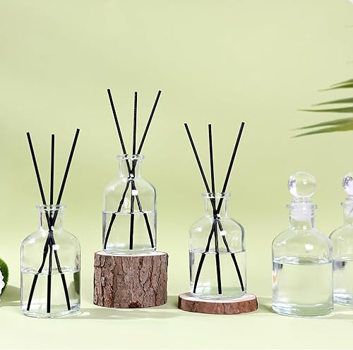 Miniatura 4 de Magic Season Botella de vidrio decorativa - 5 fl oz. botella redonda (1 juego con tapón de vidrio)