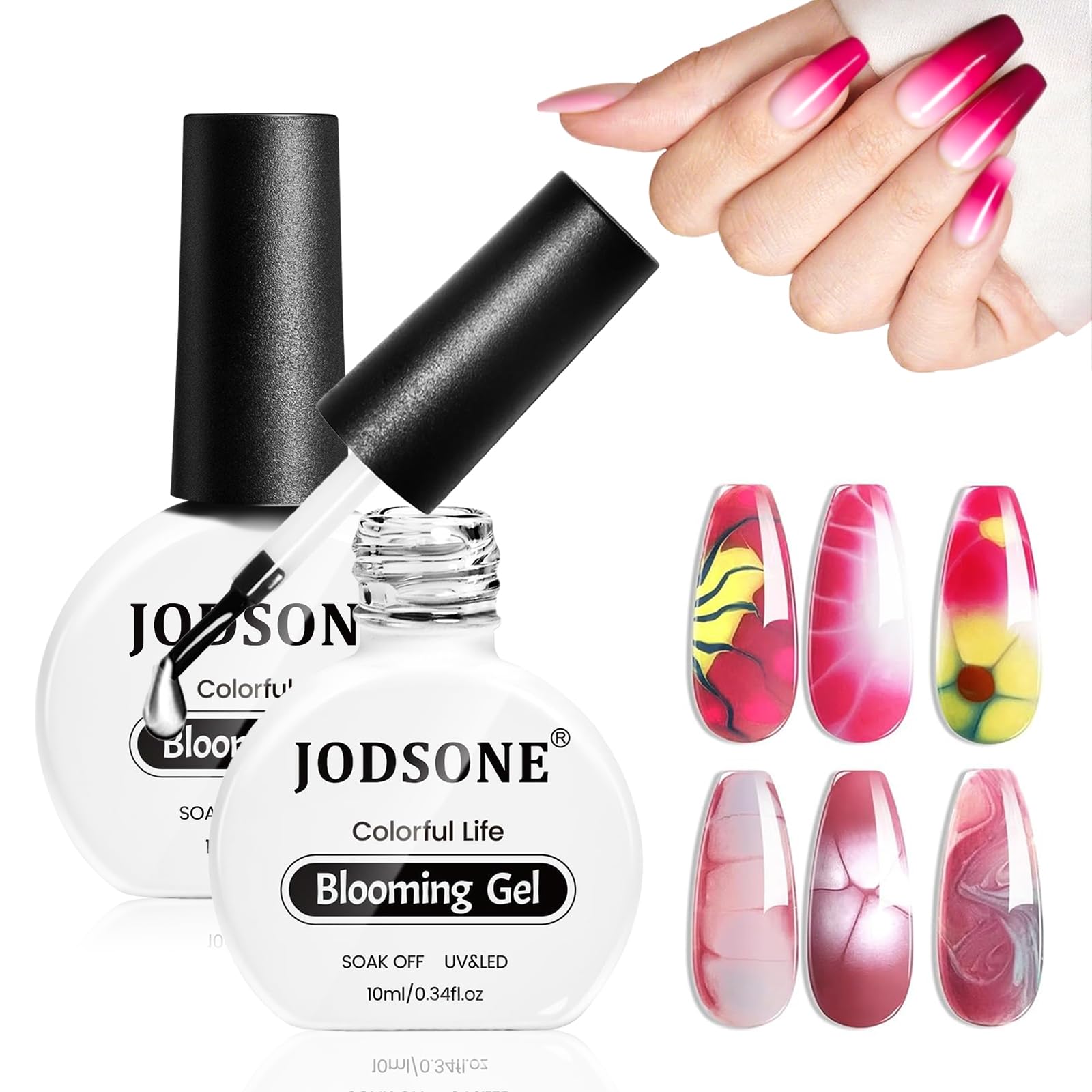 JODSONE 2 x 10 ML Blooming Gel Nagellack zum Verteilen