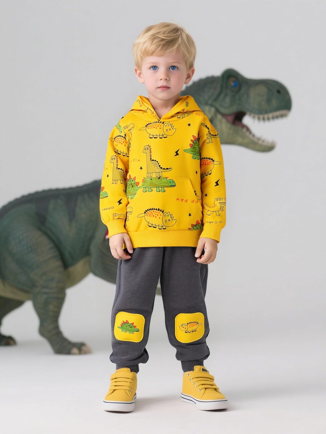 Toddler Baby Boy Clothing Sets Little Dinosaur Printed Hoodies & Pants Kids 2pcs Outfits 2025 - Image 7