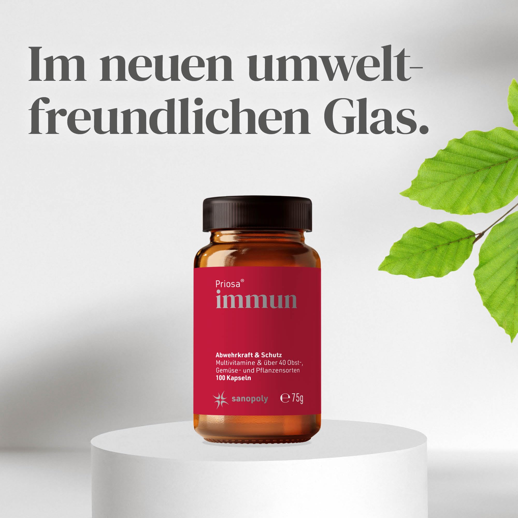 Priosa® IMMUN 100 Kapseln I Vollständiger Multi-Vitamin-Komplex I Trägt zur psychischen und geistigen Funktion bei I Kann Immunsystem & Nervensystem unterstützen I Vegane Vitamine