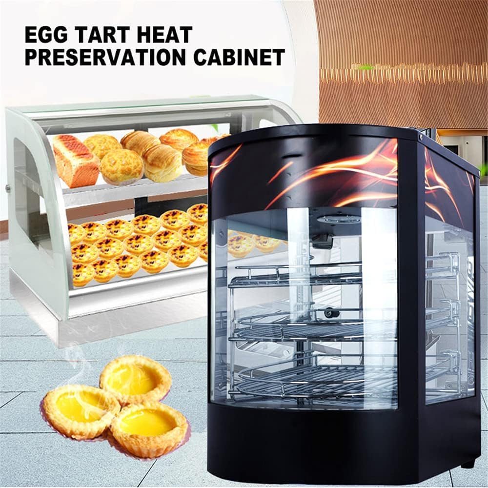 Vetrina commerciale per alimenti caldi, Scaldabagno elettrico da banco, 3 strati vapore panino macchina riscaldamento, conservazione degli alimenti, con vetro curvo anteriore e porta posteriore