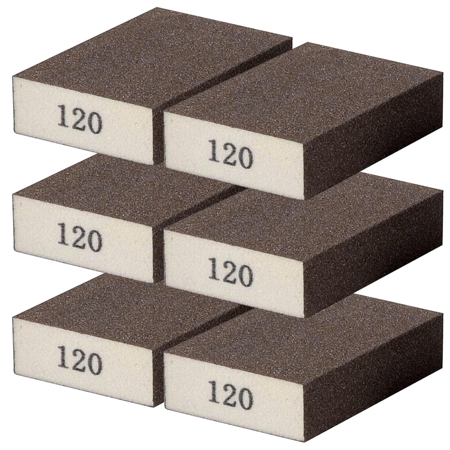 Vaghnilsh Sanding Sponge 60 80 100 120 180 220 Coarse Medium Fine Grit Sanding Block Washable and Reusable for Wood, Metal, Wall Polish (6, 120 Grit)-image-14