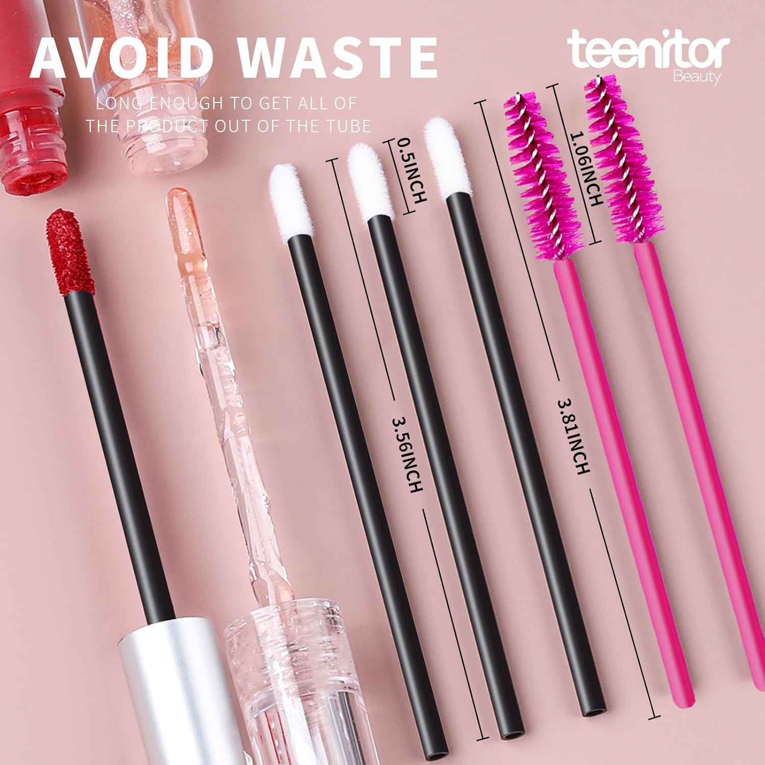 Mascara Wands & Lip Applicators Disposable, Lip gloss Lipsti