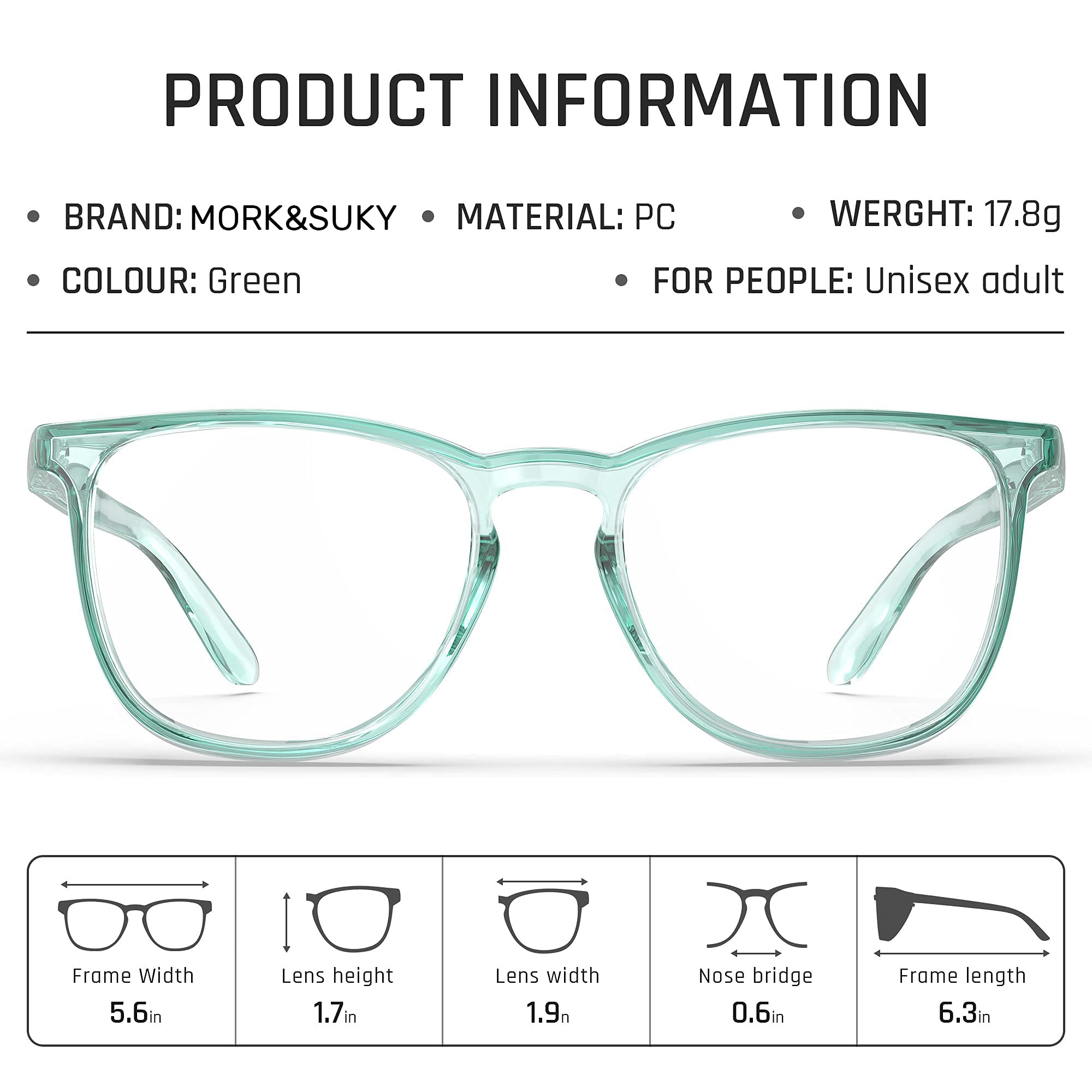 MORK&SUKY Lunettes de sécurité, lunettes élégantes avec verres anti-buée, légères et confortables, alternatives parfaites aux lunettes de protection ordinaires, excellentes lunettes pour les