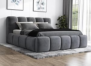 Sonic, Upholstered Bed 180 x 200 cm with Bed Box and Slatted Frame - Sonic, Bed with Mattress and Storage Space in Dark Grey