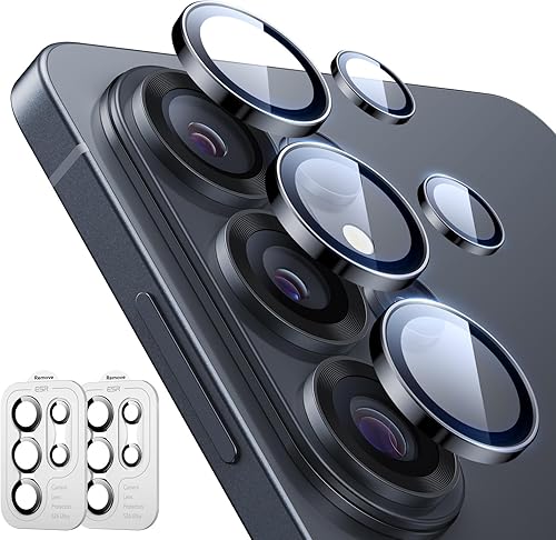 Miniatura 39 de ESR Protector de lente de cámara para Samsung Galaxy S25 Ultra, protectores de lente individuales, vidrio templado ultrafino con bordes de aluminio