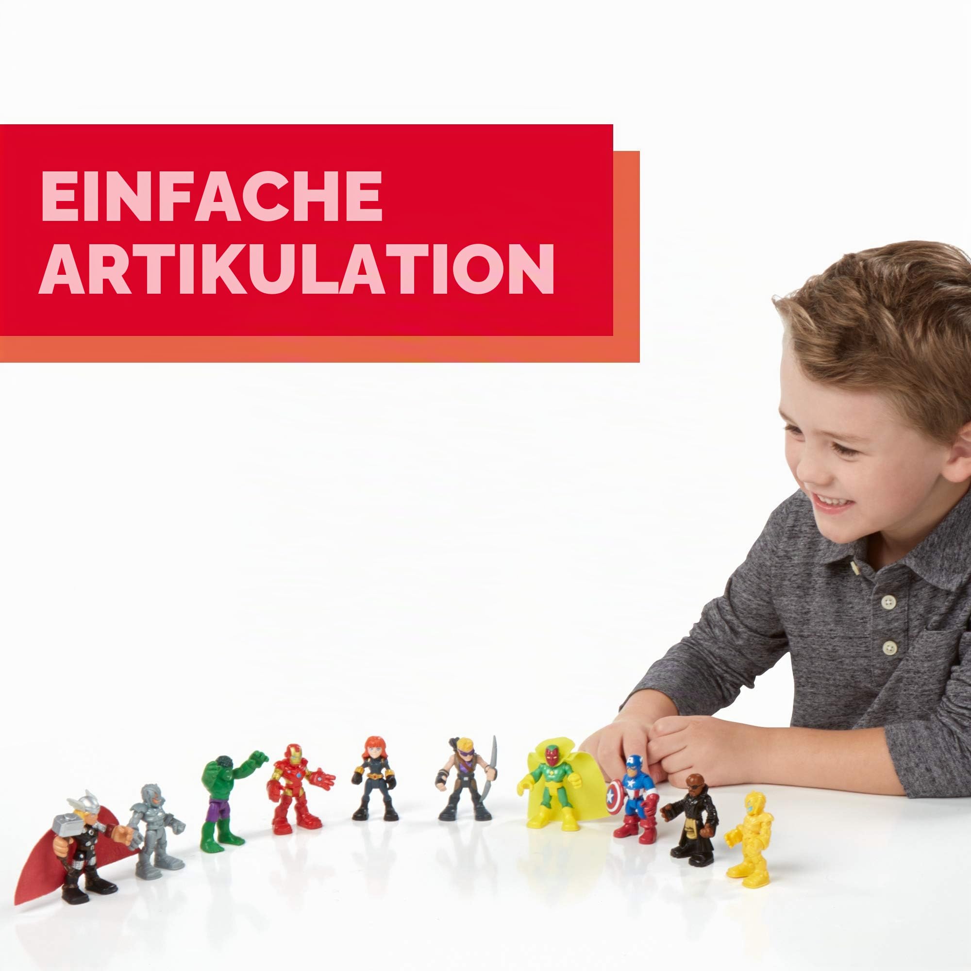 Marvel Playskool Heroes Super Hero Adventures Ultimatives Set, 10 Sammelfiguren, 6,3 cm Actionfiguren, Spielzeug für Kinder ab 3 Jahren (exklusiv bei Amazon)