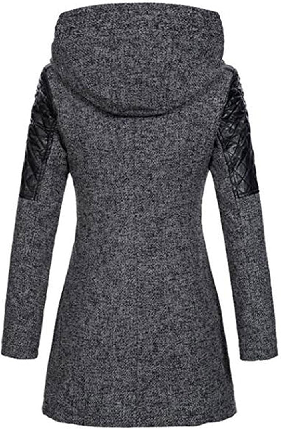 女性スリム冬フード付きコートロングアウタージャケットオーバーコートジッパー厚袖暖かい女性のコート