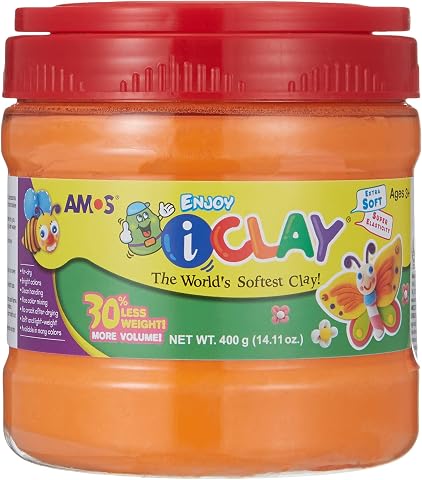Amos Ic400Bk-Or Proje Hamuru I-Clay 400 Gr, Turuncu