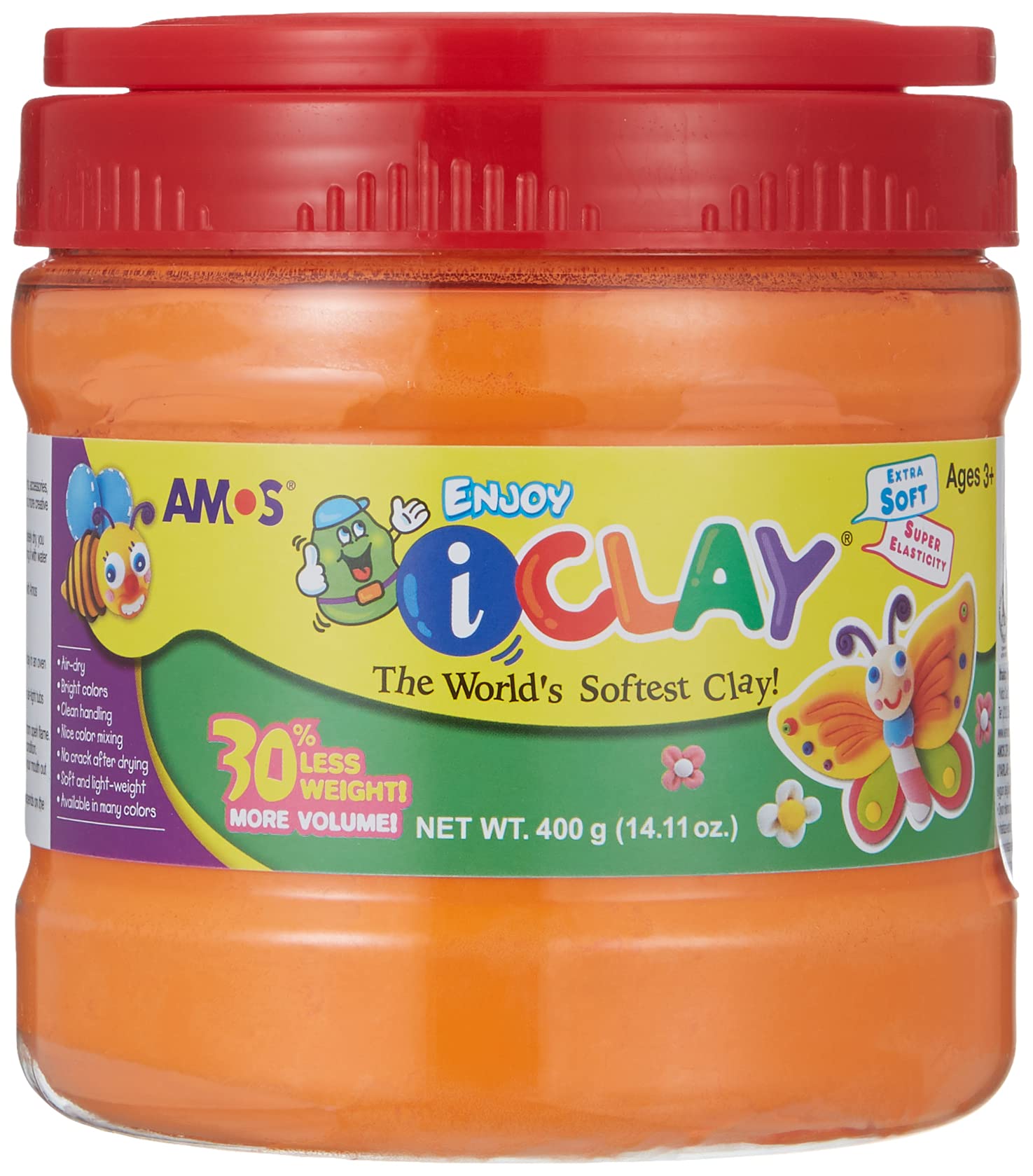 Amos Ic400Bk-Or Proje Hamuru I-Clay 400 Gr, Turuncu