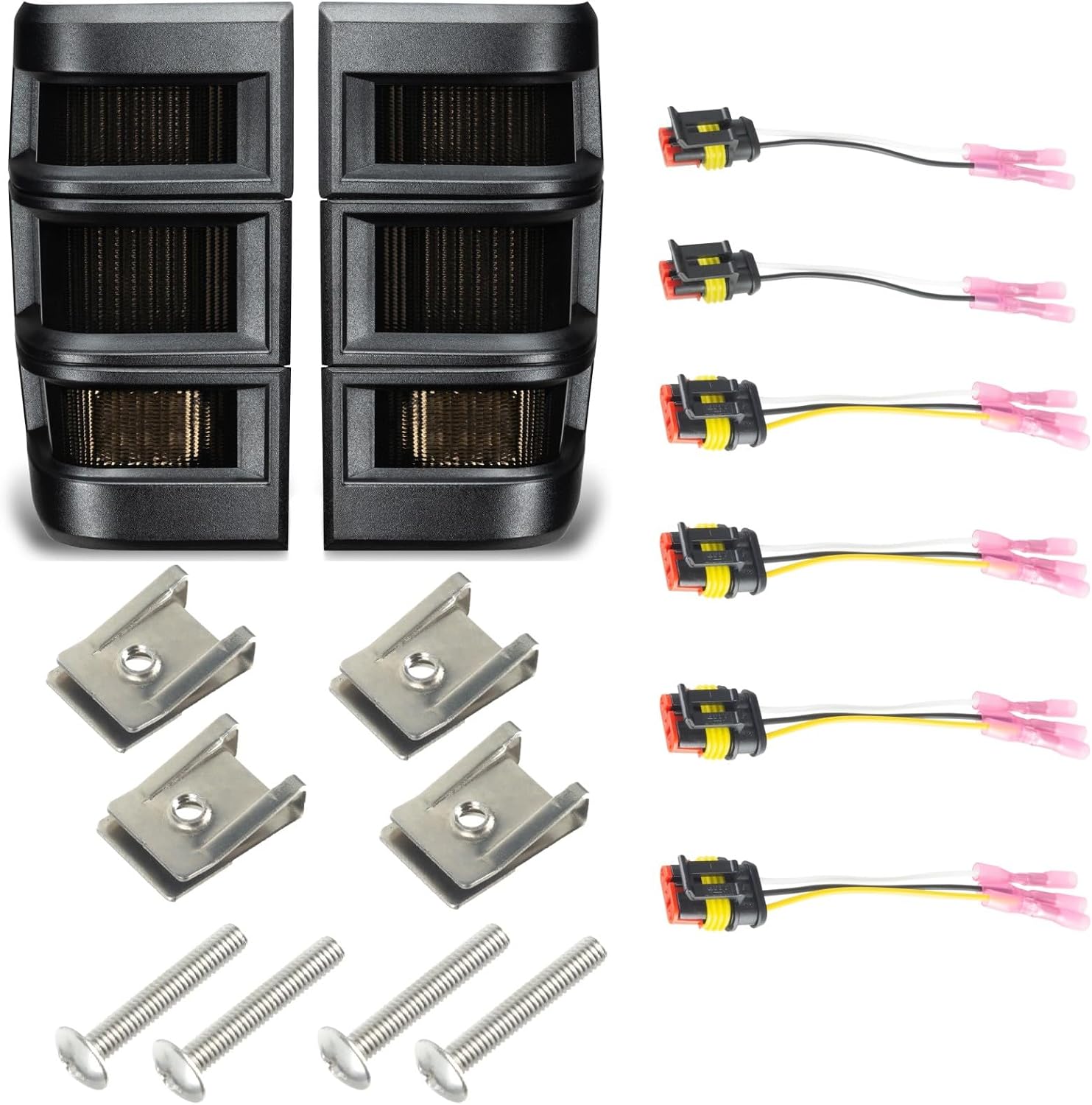 ORACLE Lighting 5909-003 Pair of Standard Red LED Tail Lights fits 1986 1992 Comanche MJ Models - Updated Appearance, Provides Better Visibility, Mixed Beam Reflector Optics