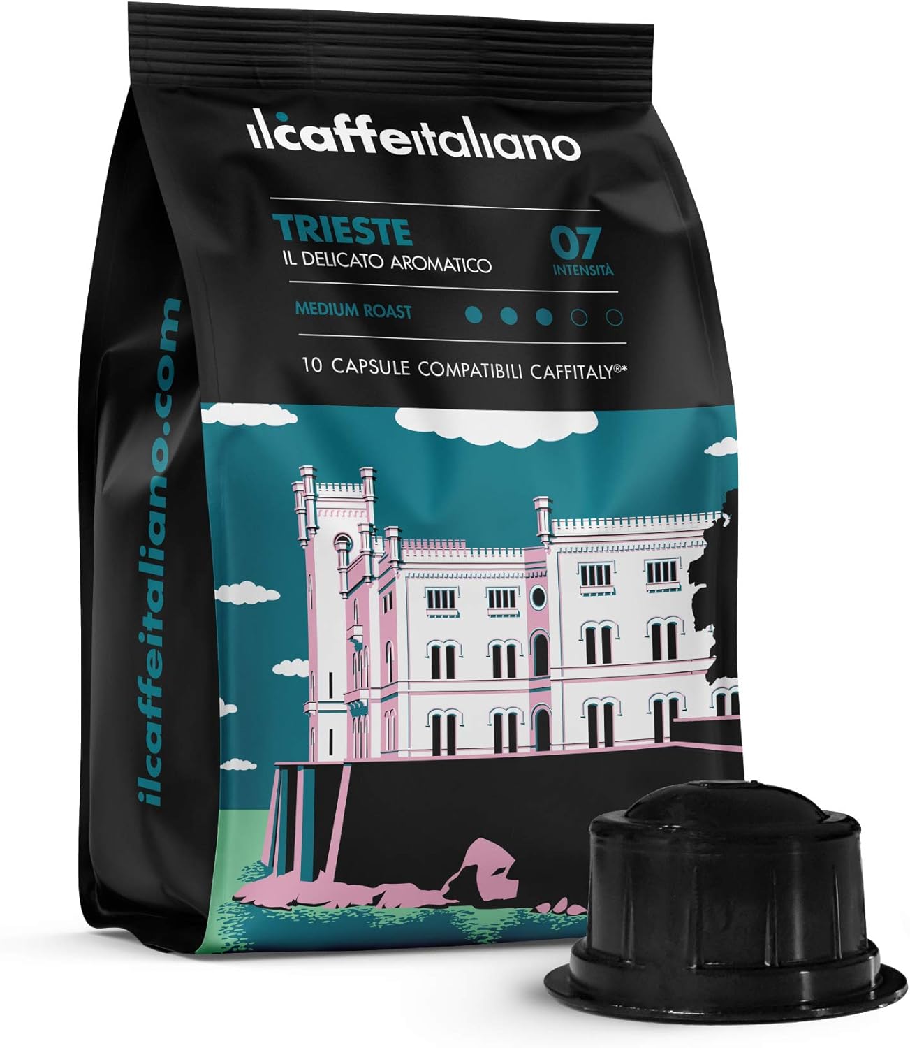 FRHOME - Caffitaly 100 Càpsulas compatibles - Il Caffè Italiano - Mezcla Trieste Intensidad 7