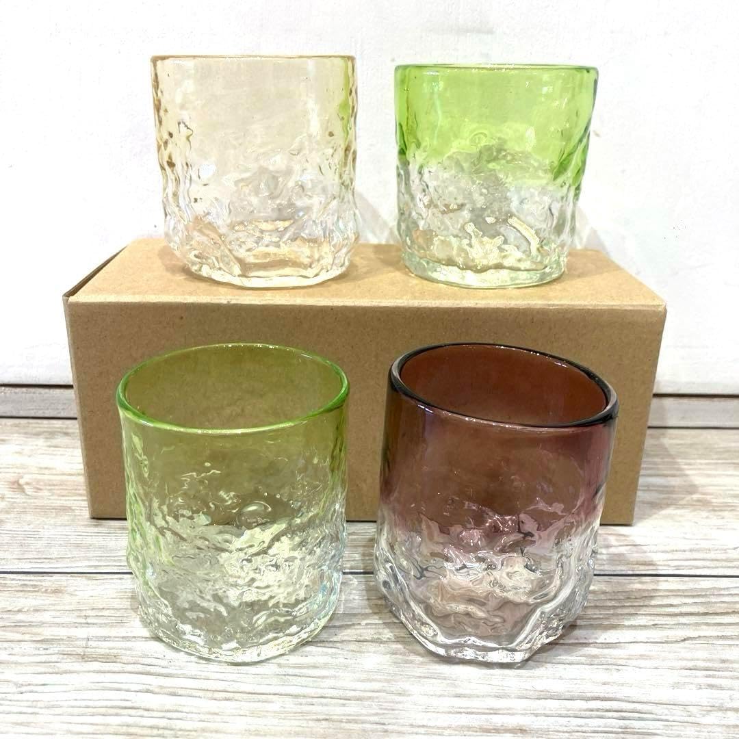 琉球ガラス コーングラス（大） | ガラス工房 清天 | inoya | Basic Life Store いつまでも愛される  日常の定番を集めたライフスタイルショップ 琉球ガラス グラス4個セット C
