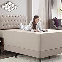 Vista 198 de Empyrean Charcoal Grey Extra Deep Pocket Fitted Sheet Full Size, Hotel Luxury Deep Pocket Full Size Fitted Sheet Only Easily Fits 18 to 24 Inch