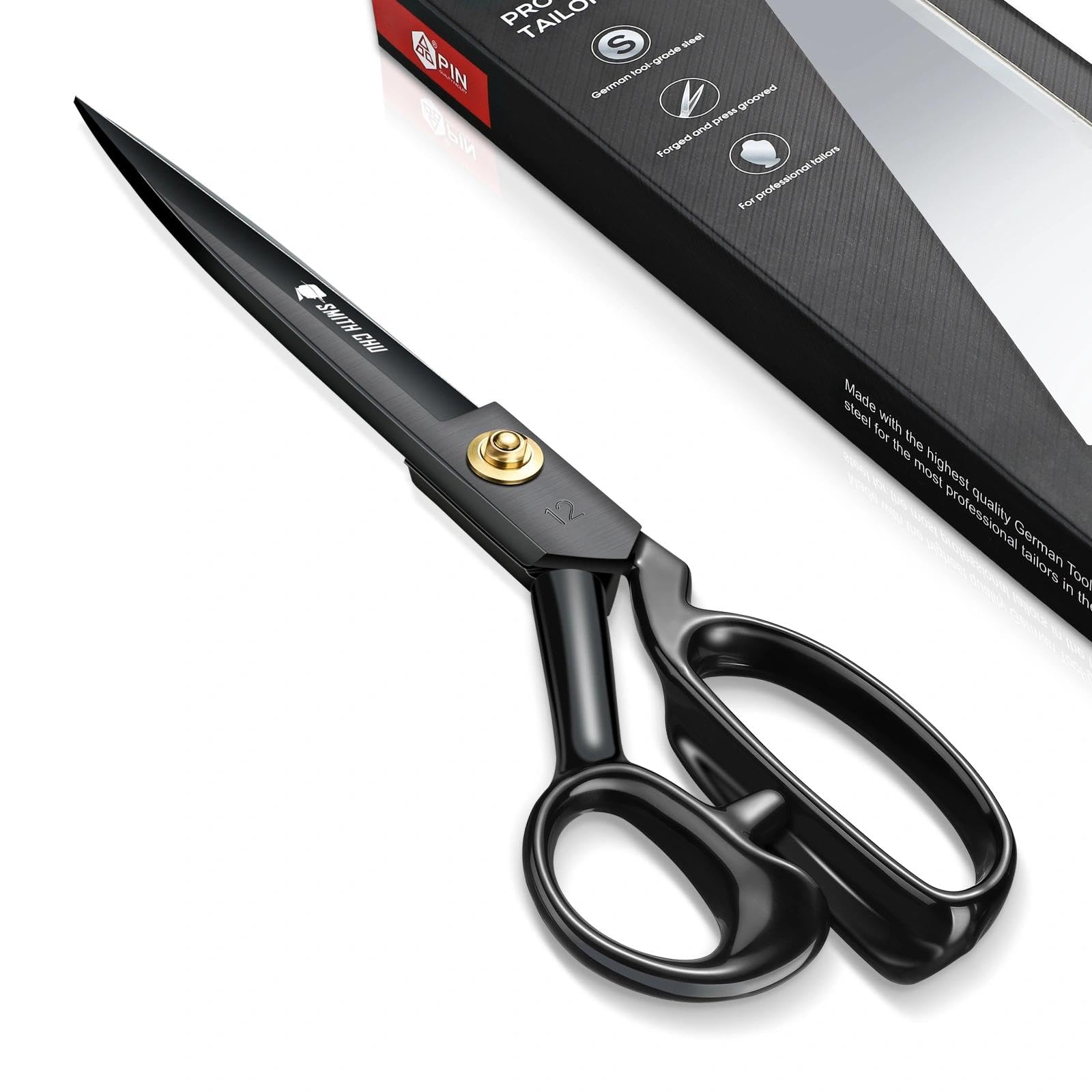 Smith Chu 12 inch Heavy Duty Tailor Shears Black