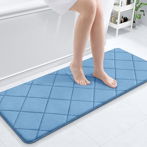 Miniatura 83 de OLANLY Tapete de baño de espuma viscoelástica de 24 x 16 pulgadas, ultra suave y absorbente, lavable a máquina, cómodo tapete de baño para suelo de