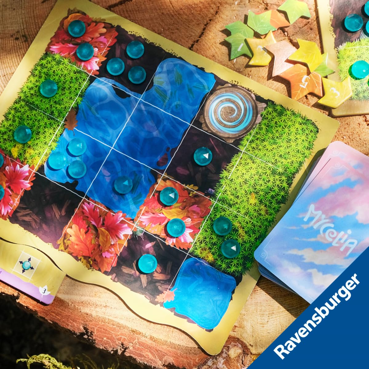 Ravensburger - Mycelia, Juego de mesa familiar para 1-4 jugadores, +9 años | Juego de mesa familiar Mycelia para 1-4 jugadores, indicado desde 9 años, en reuniones familiares, en una partida compartida.
