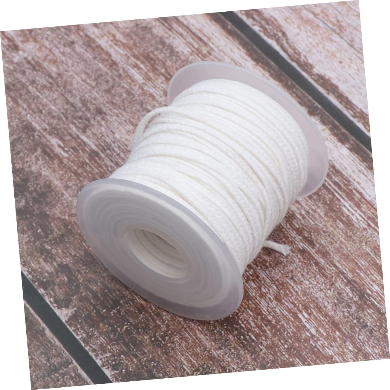 3rolls Cotton Candle Wick Spool Pre-Waxed Wicks for Candle Making and Smokeless for Pillars and Strands Easy to Use