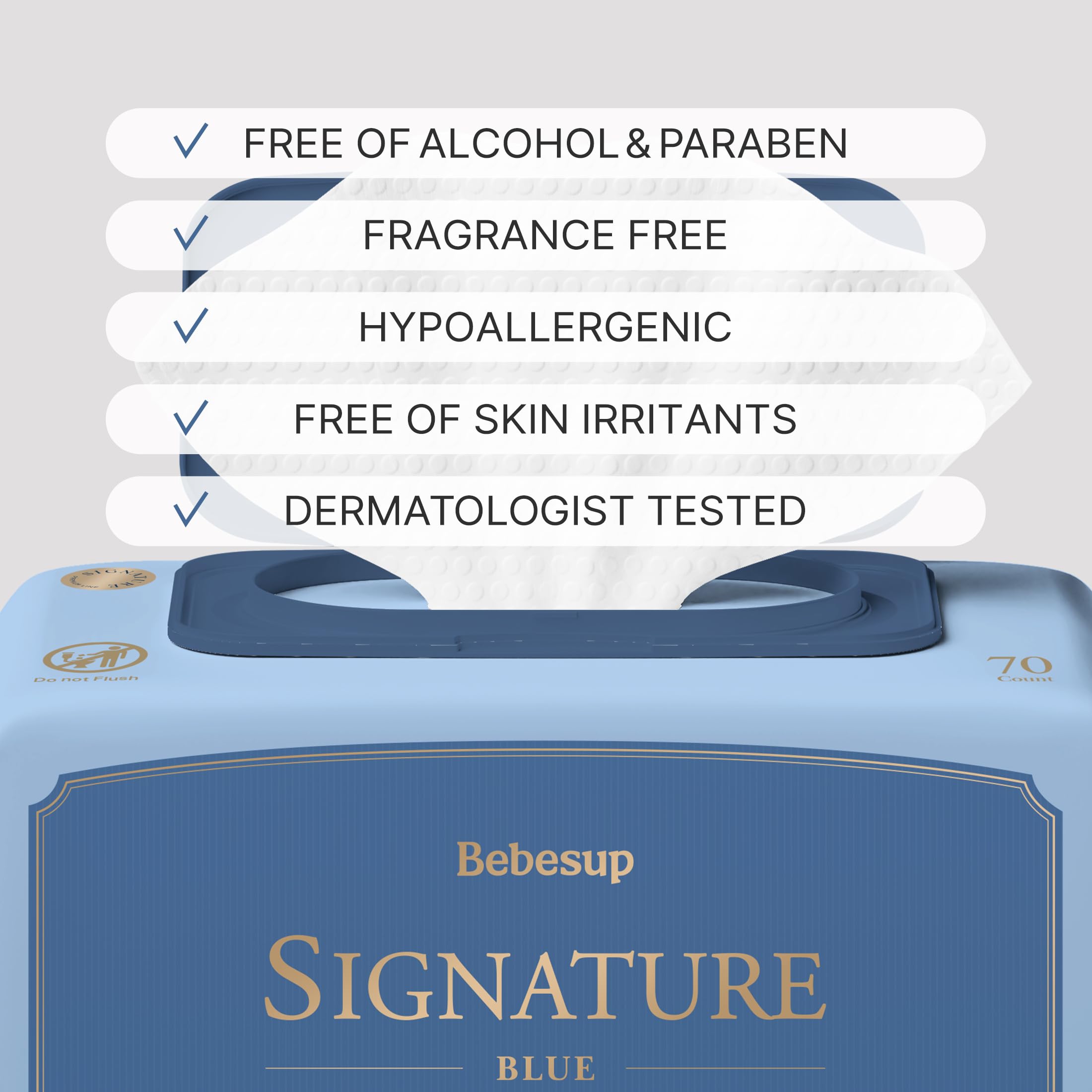 BEBESUP - Lingettes pour bébé Signature #1 de la Corée - Hypoallergéniques, à base d'eau, non parfumées, sans alcool, ultra épaisses, extraits de graines super épaisses, à base de plantes biologiques