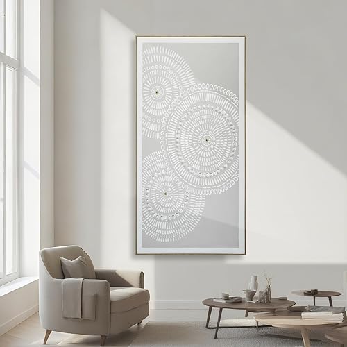 Miniatura 8 de Aanuso Arte abstracto de pared para sala de estar, lienzo artístico para pared, decoración bohemia enmarcada, cuadros para sala elegantes y Gris y