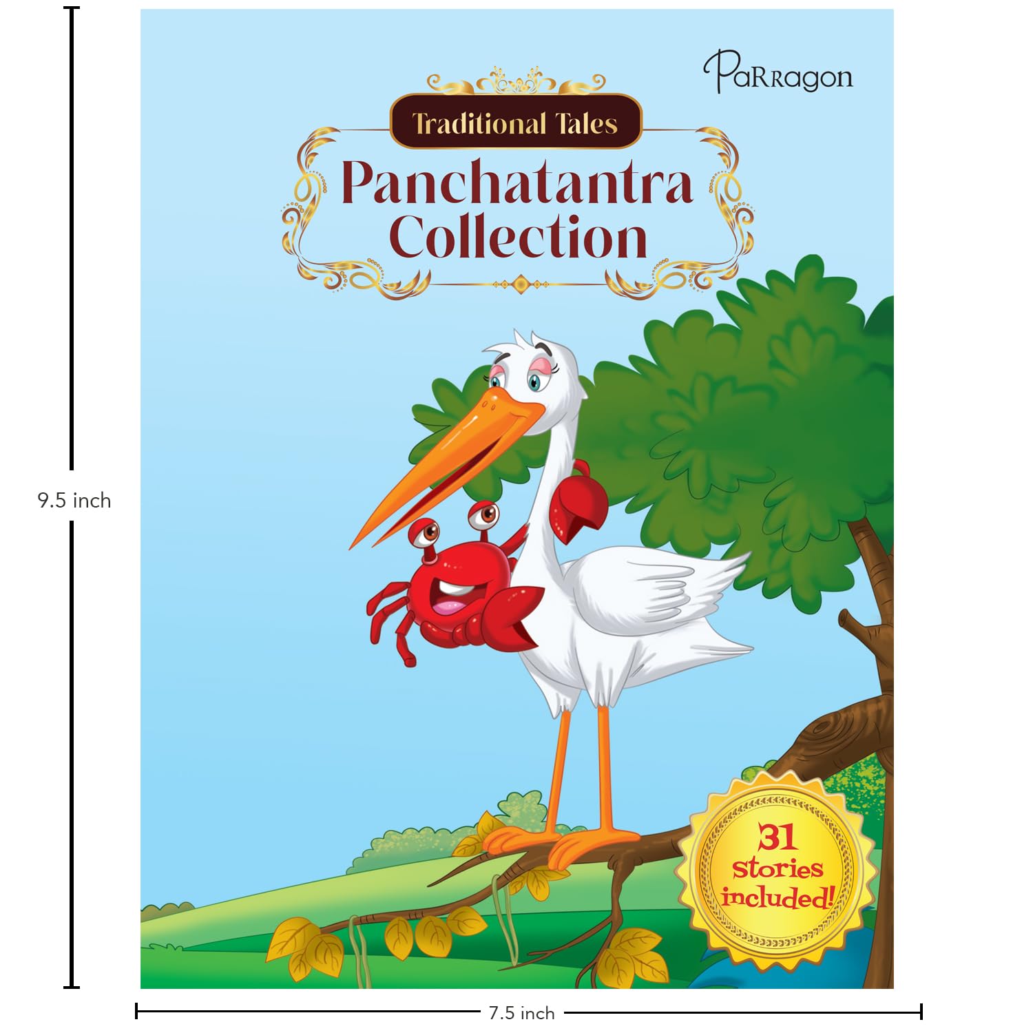 Parragon Publishing Panchatantra Collection - Libro di fiabe per bambini dai 5 ai 12 anni, 144 pagine, copertina rigida imbottita