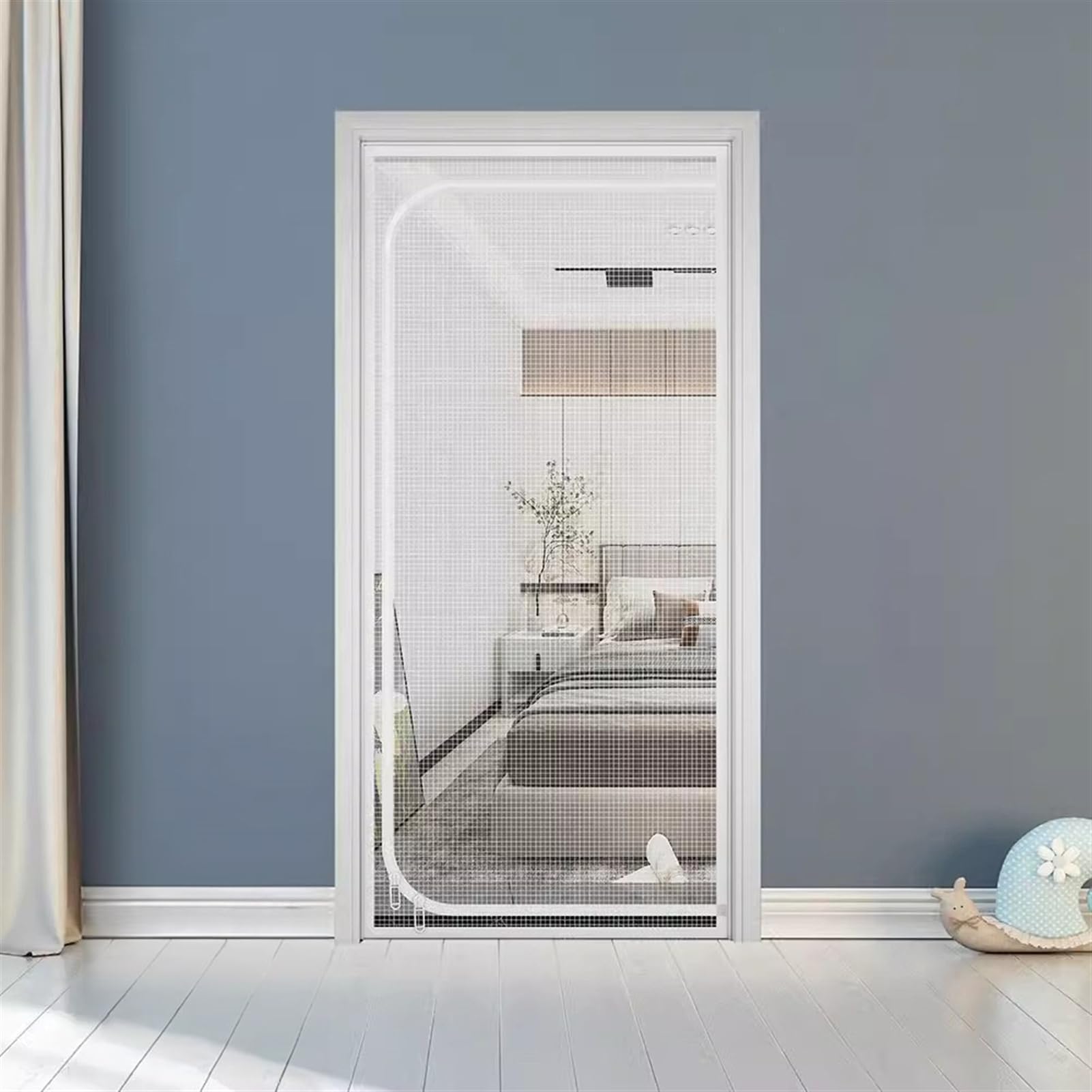 Moustiquaire de porte zippée à mailles ultra fines pour stopper les insectes