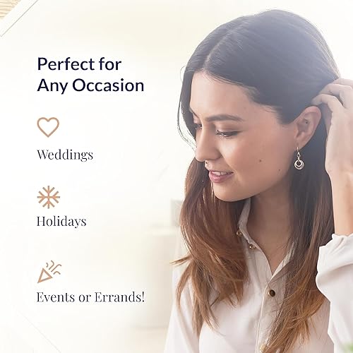 Miniatura 6 de Delicados aretes colgantes de círculo de metal mixto  Aretes colgantes minimalistas de oro laminado de 14K y plata esterlina 925  Regalo de joyería