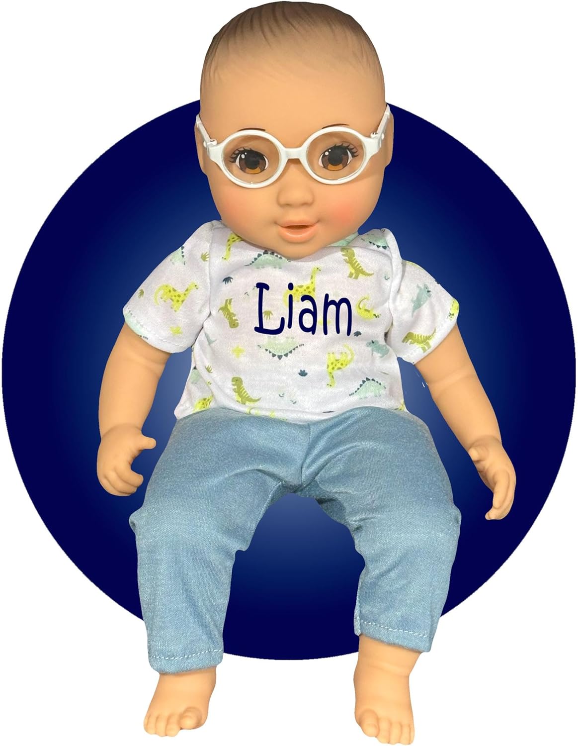 Dolls with Glasses - Personalized Doll Wearing Glasses - Seven Different Choices - Dolls with Glasses for Girls - 1st Baby Gift - Custom Doll for Kids - Inclusive Gifts by Kikilishop