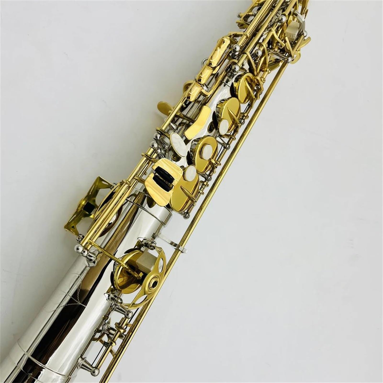Saksofon Saksofon Altowy Z Prostą Rurką Eb Tune Mosiężne Klawisze Profesjonalne Instrumenty Do Gry Z Akcesoriami Saksofonowymi (Color : High-end bag)