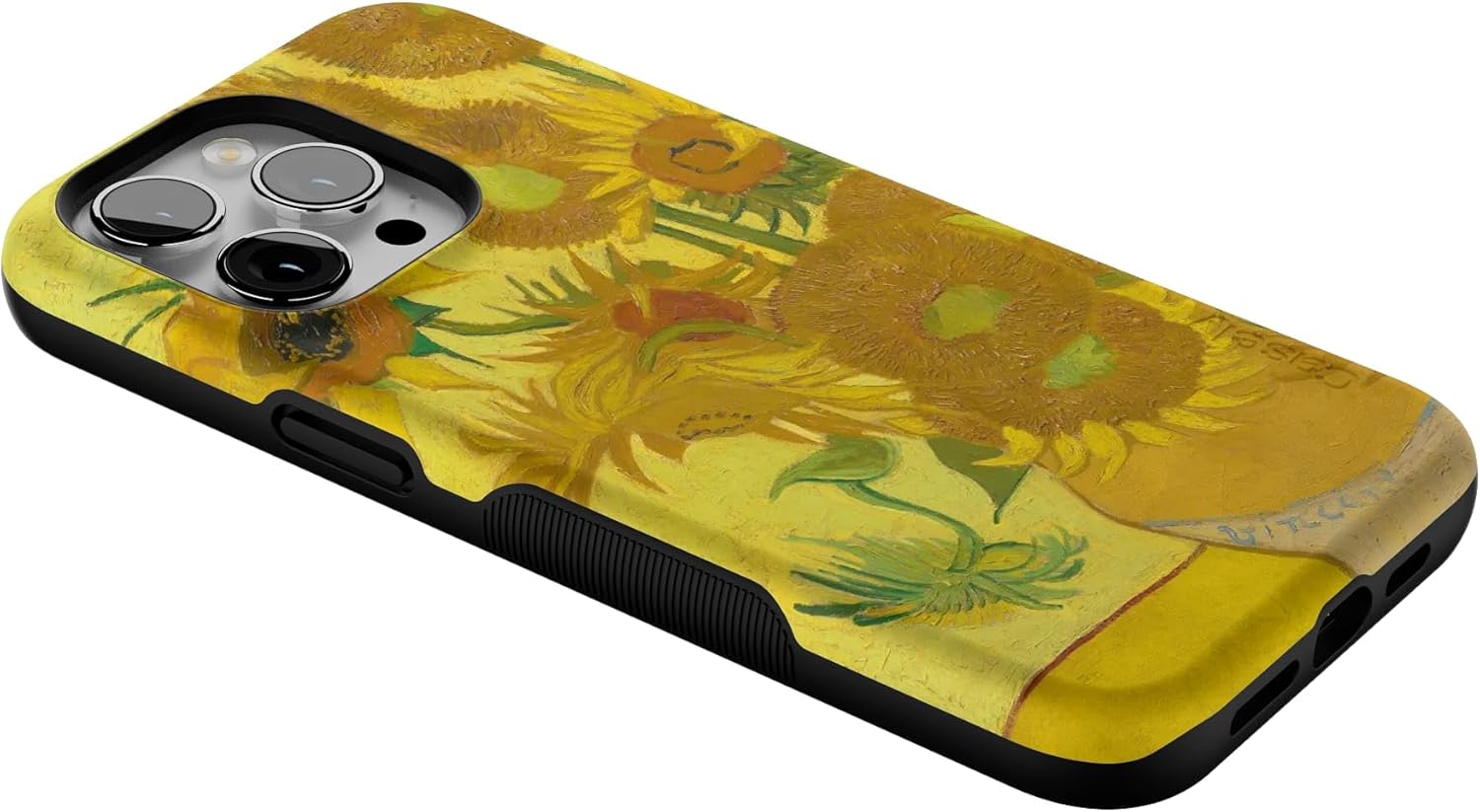 Casely iPhone 15 Pro Case | Van Gogh | Sunflowers Floral | Bold Protective Design | Compatible with MagSafe