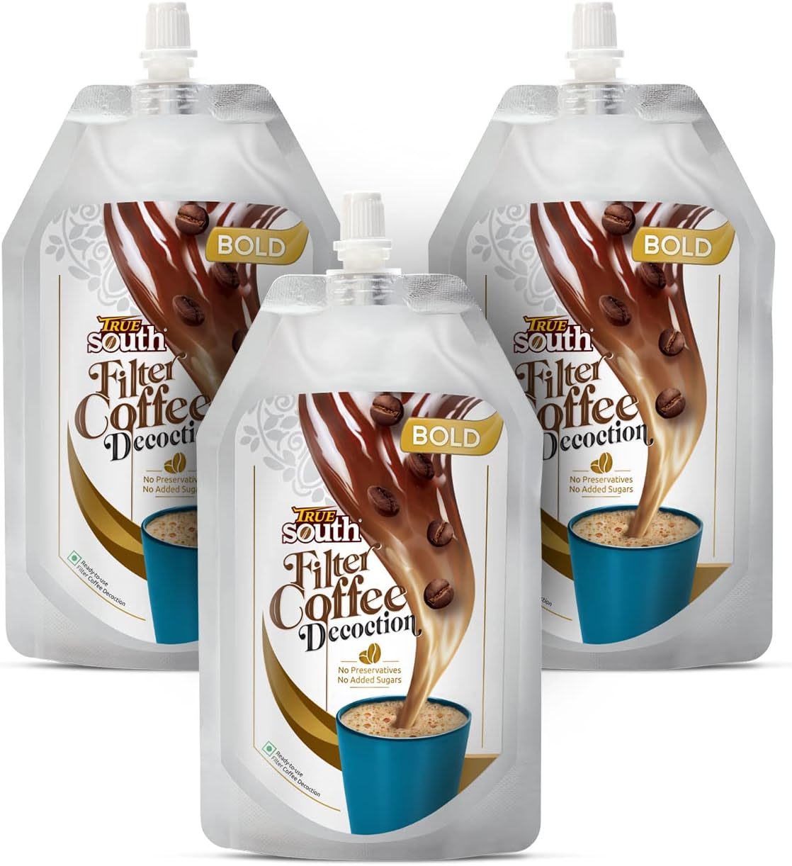 - Bold|Ready-To-Use Filter Coffee Decoction|200Ml Pouches|Authentic Taste, Value And Convenience (Pack Of 3) - Liquid