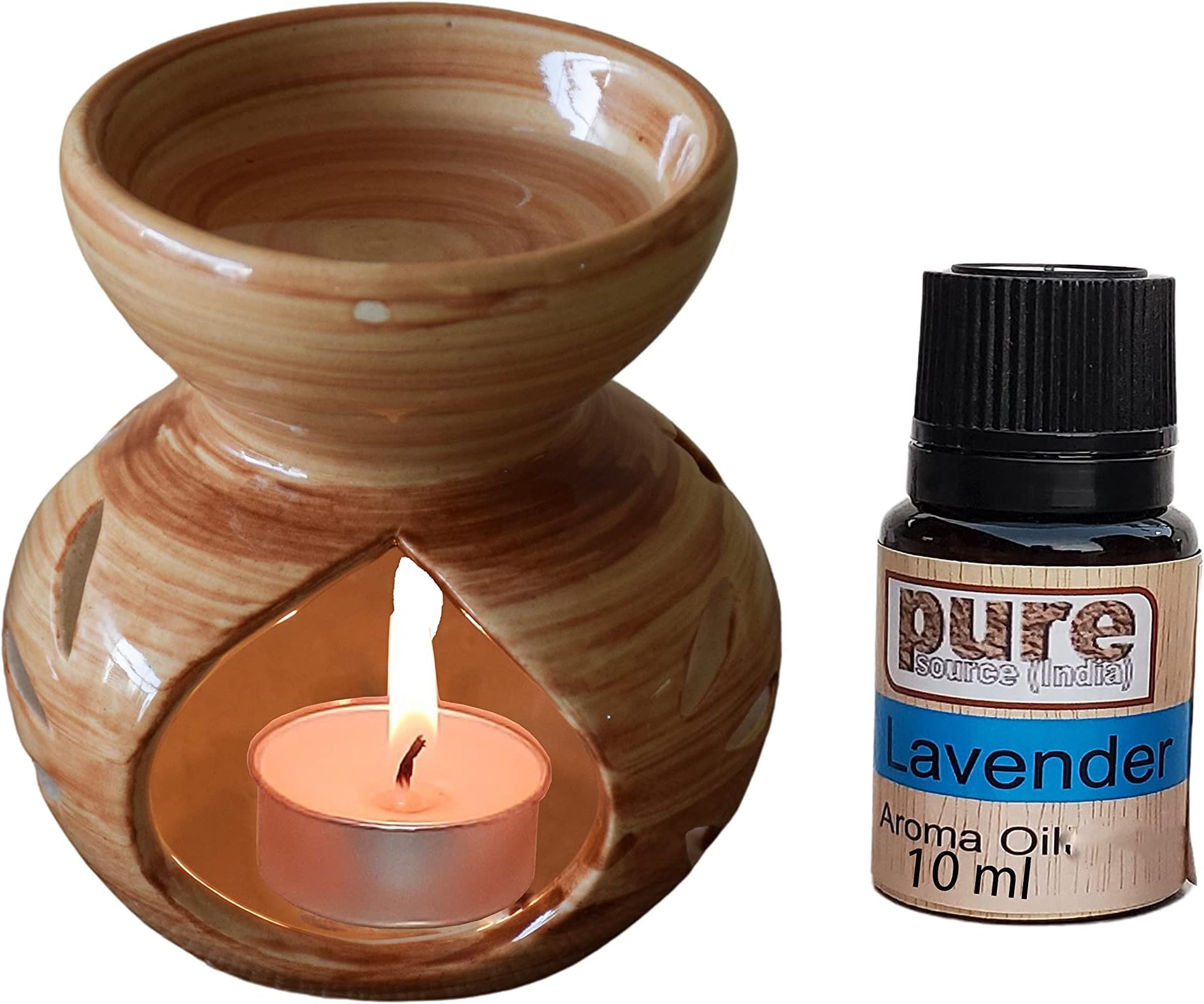 Pure Source India Ceramic Electric Aroma Diffuser Matka Shape Oil
