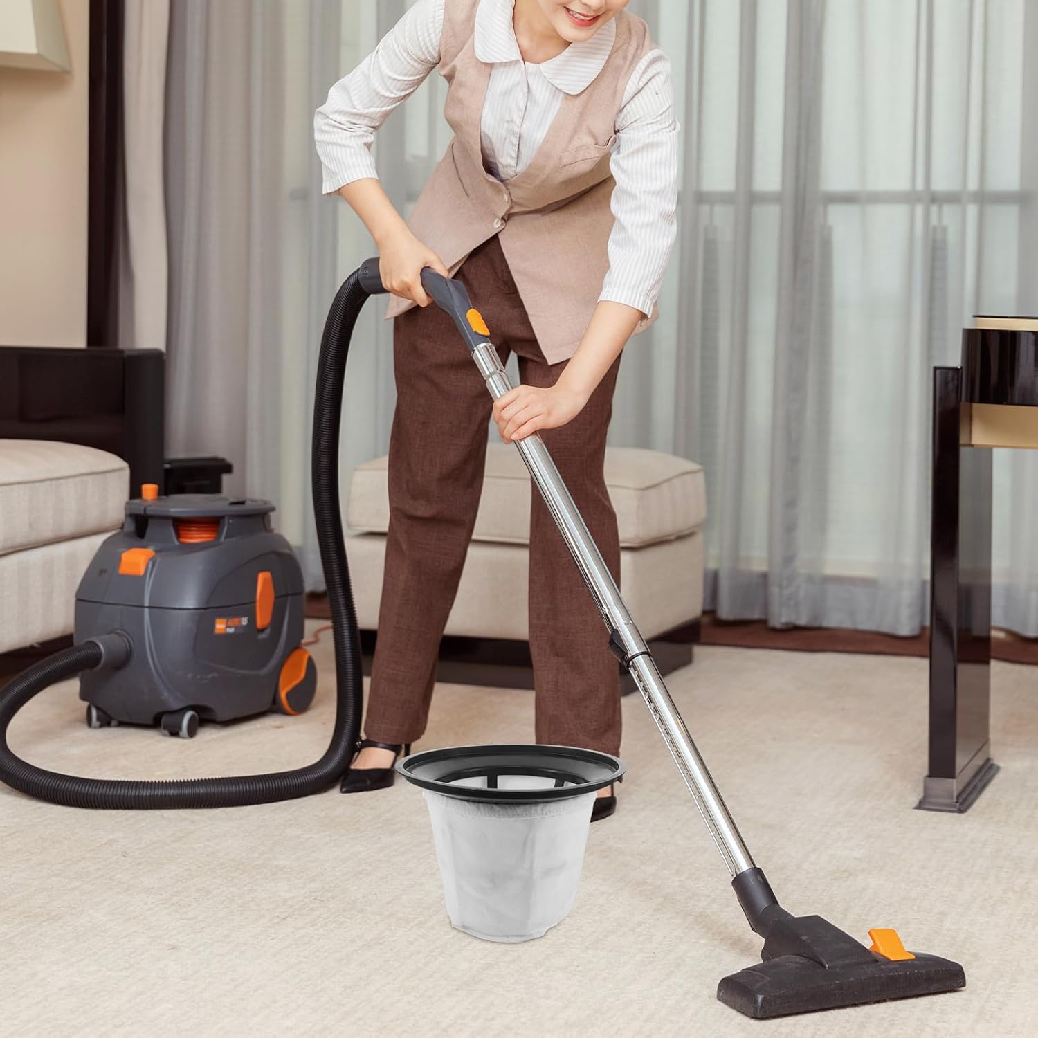 Vacuum Dust Collector Bags, Reusable Vacuum Cleaner Bag Replacement Compatible for ChaoBao/JieBa//ChaoJieLiang for Efficient Home and Car Cleaning