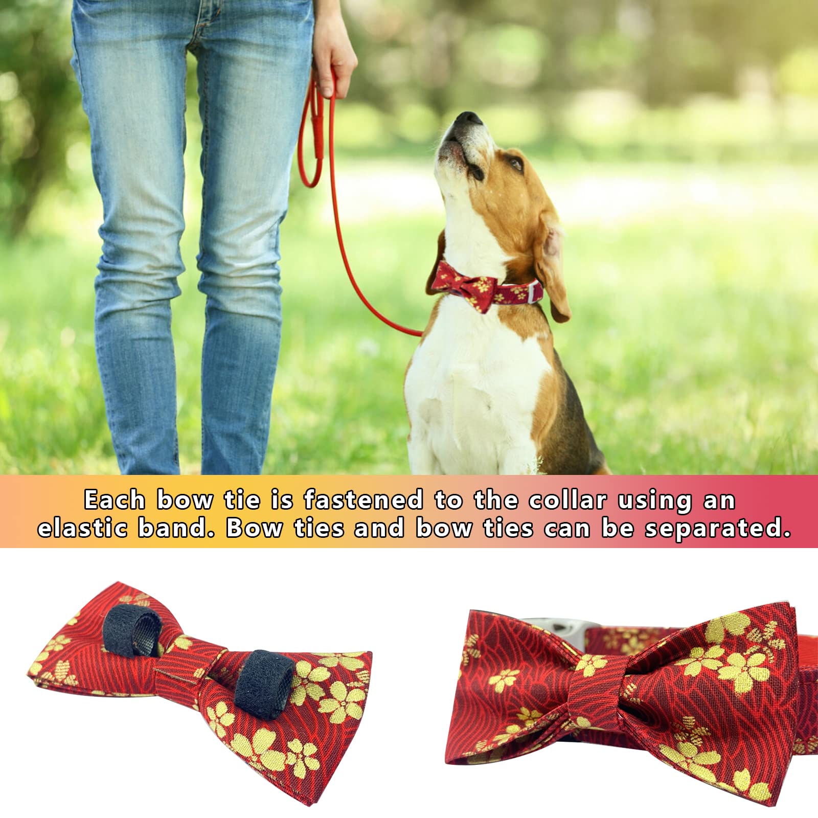 Woballe Hundehalsband Verstellbar – Weiches Gurtband, Metall-D-Ring, Für Kleine Bis Große Hunde, Größe L (43–66 Cm)
