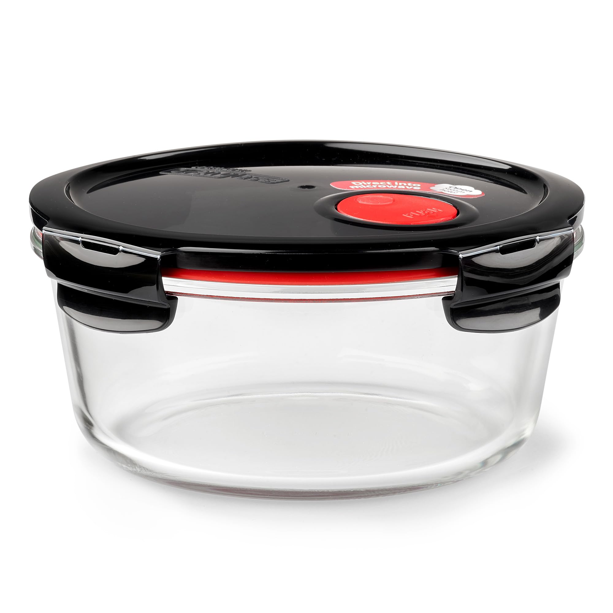 LOCK & LOCK Glass Food Container Suitable for Microwave & Oven - Borosilicate Oven Glass with Airtight Snap Locking Lid - Meal Prep, Takeaway and Storage, 950 ml