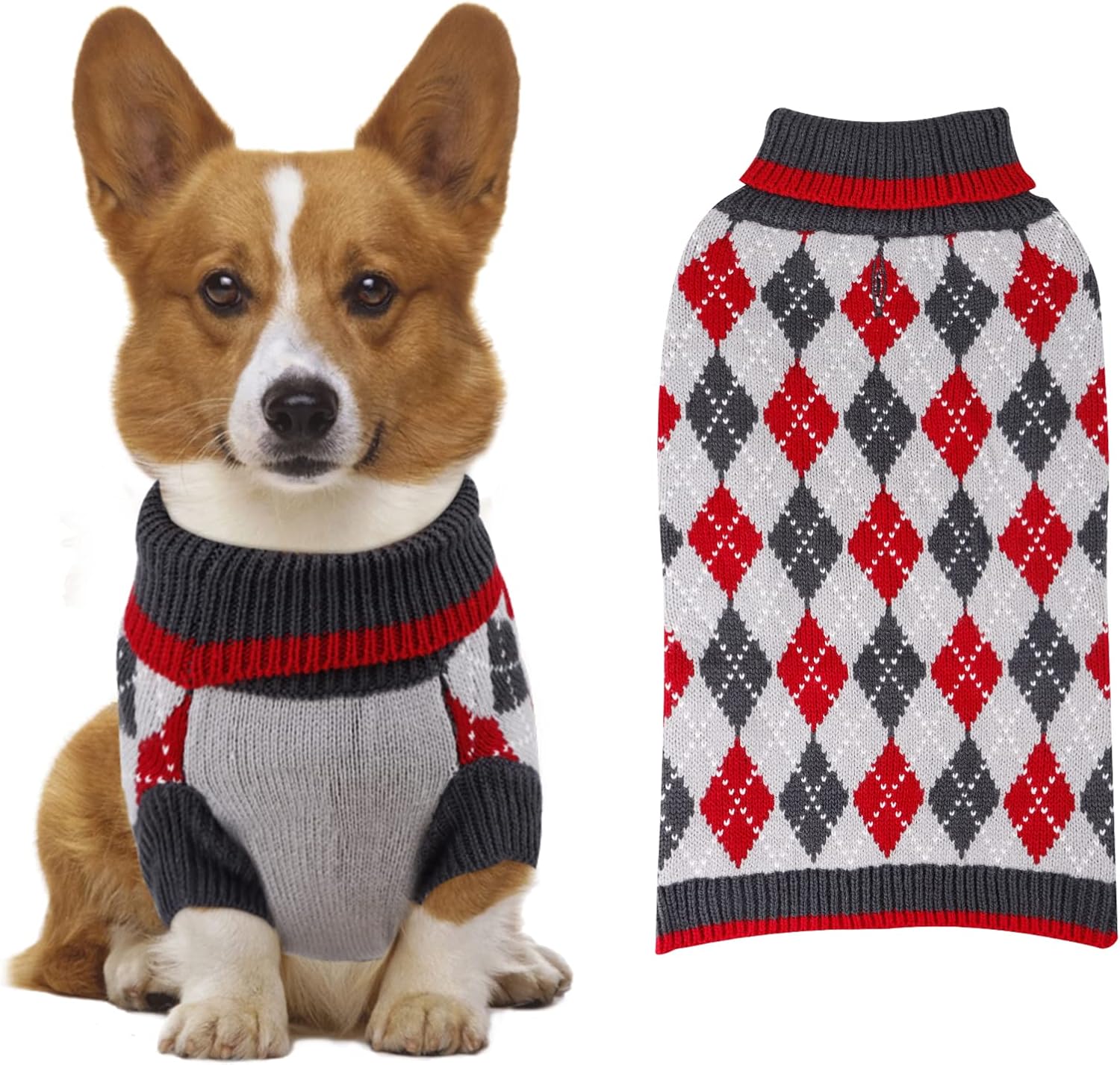 D4DREAM Dog Sweaters for Puppy,Small Size Sweater for Dogs,Winter Cute Classic Pet Sweater