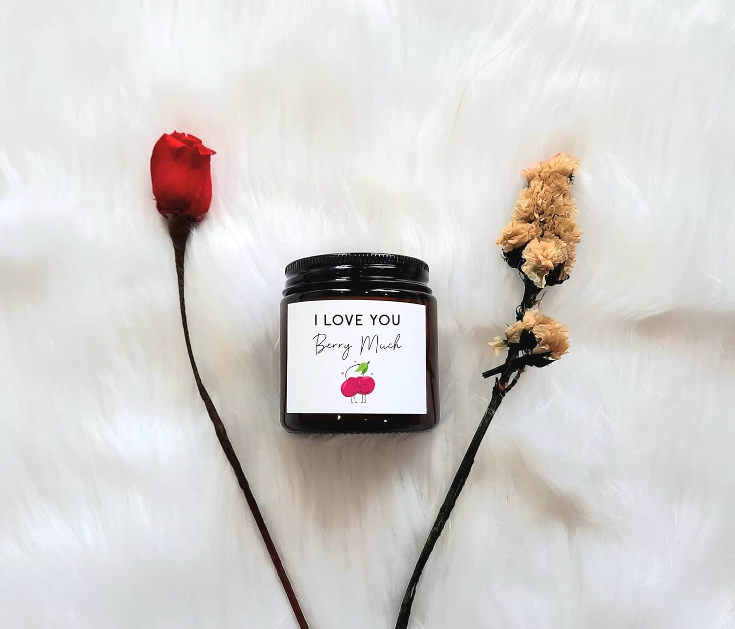 Love You Berry Much Candle for Lover, Friend, Women, Men, Mom, Dad, Sister on Anniversary, Wedding Ceremony, Engagement Ceremony, Birthday, Valentine's