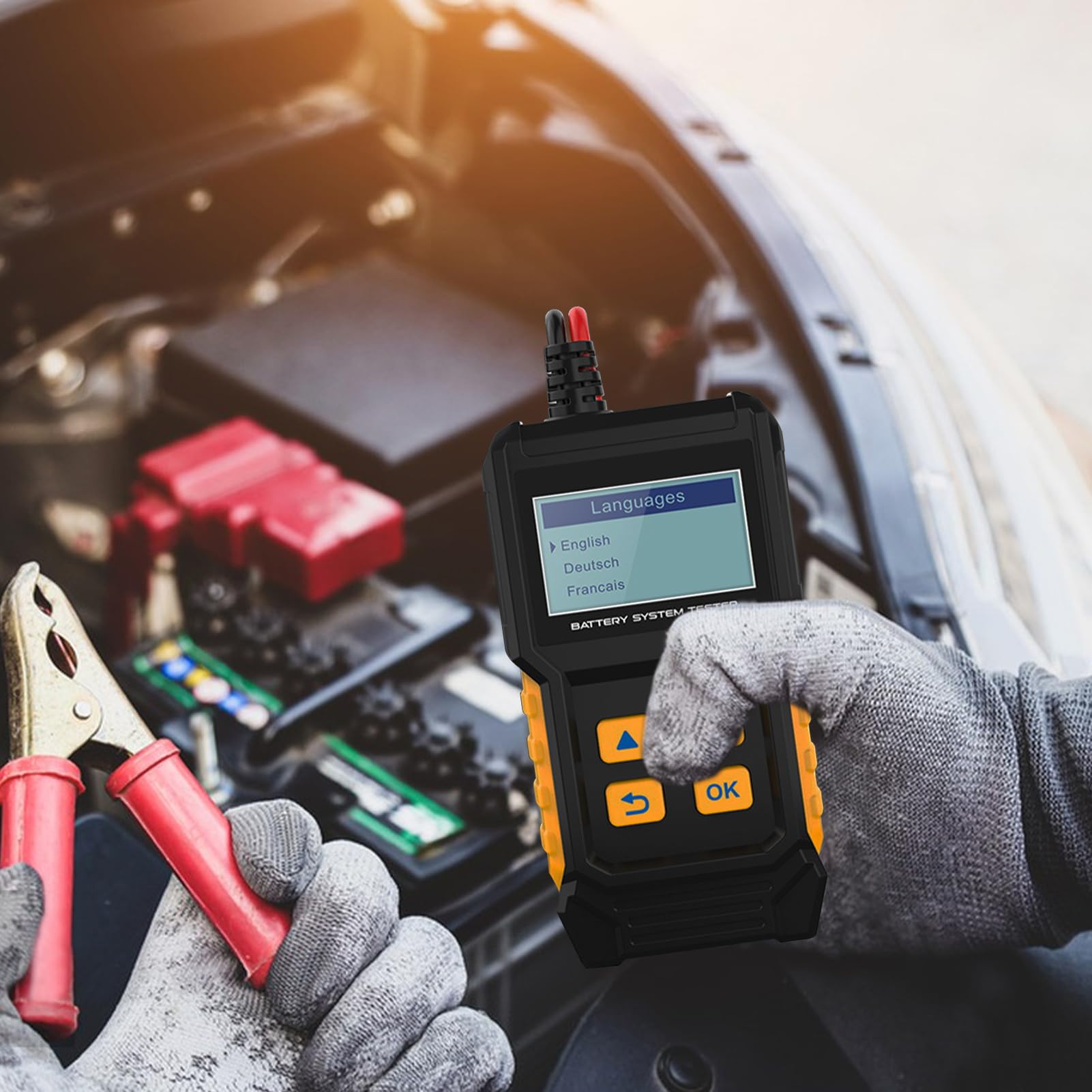 Tester Per Batterie Auto Analizzatore Batteria Veicoli | Analizzatore Tensione Carica Intelligente Compatto per Auto Moto Camion Barche Casa