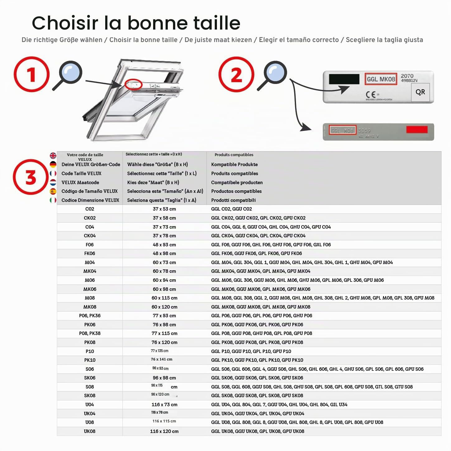 VELUX Original Store Occultant, Cadre Blanc, MK04, Bleu Foncé
