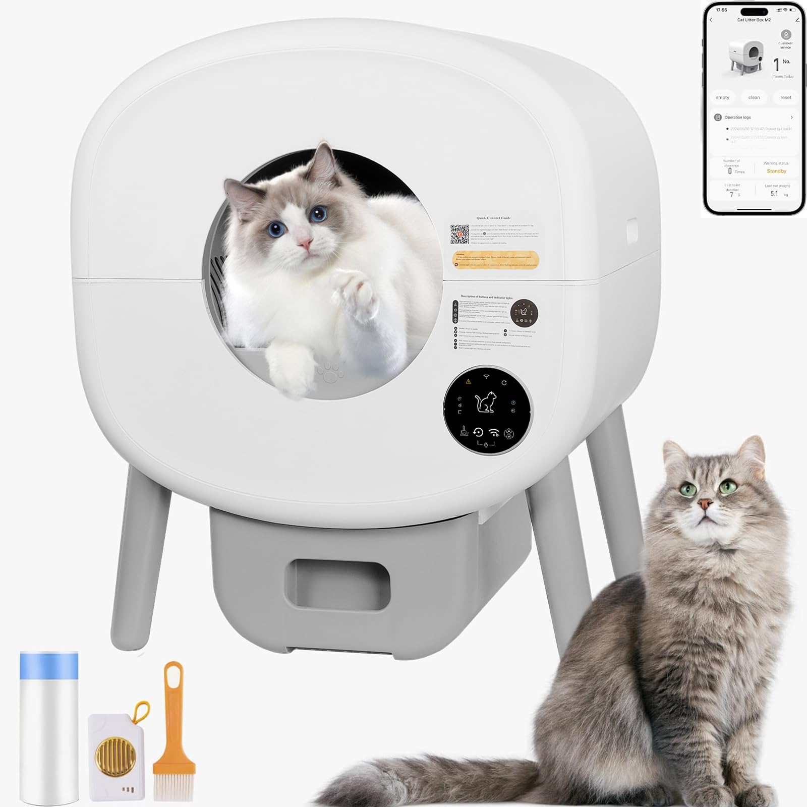Ubuy Self Emptying Litter Box Best Automatic Cat Litter Box