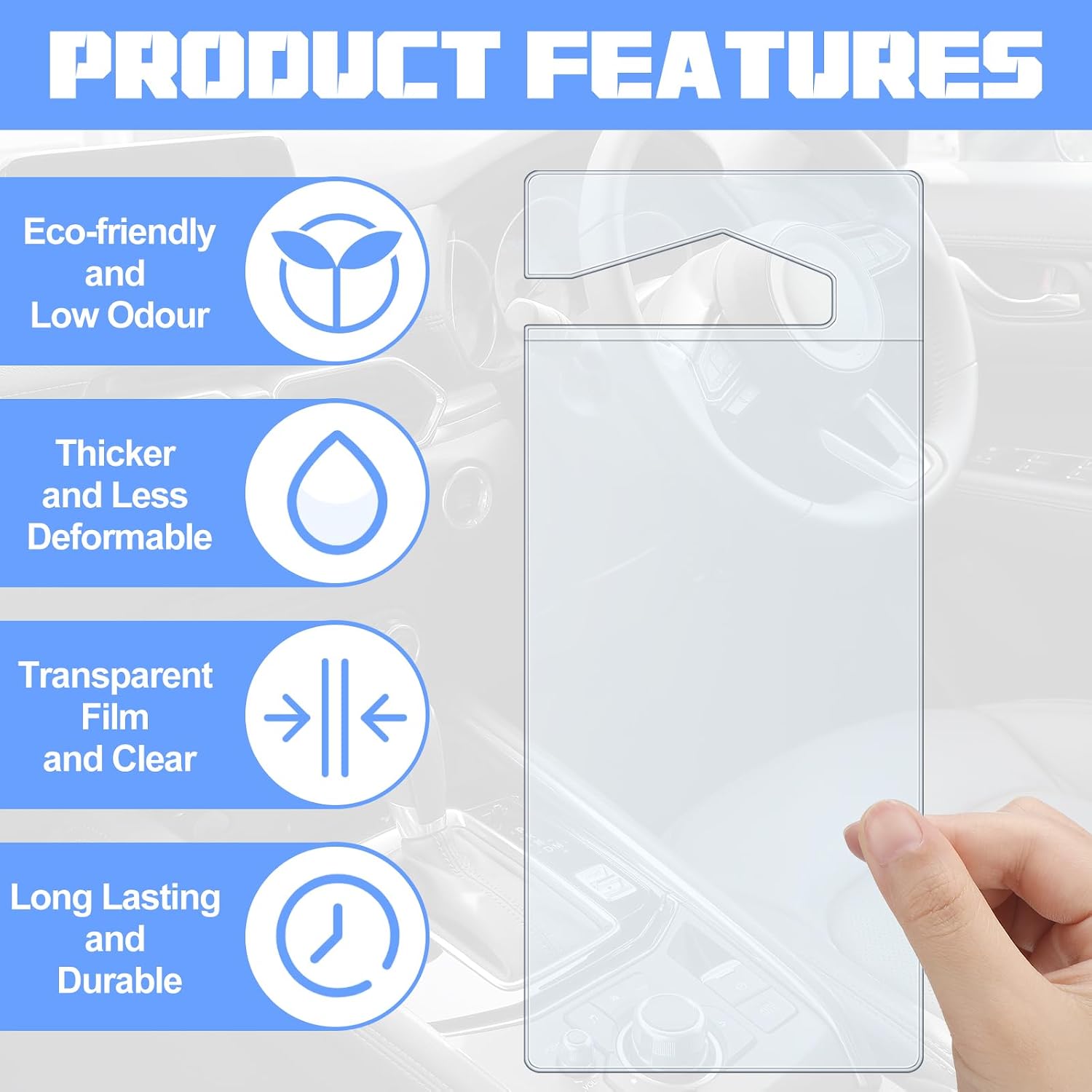 Cinnvoice 10 Pcs Handicap Placard Holder 4.5 x 10.2 Inch Disabled Parking Permit Holder for Car Automobile Clear Plastic Sleeve for Disability Placard