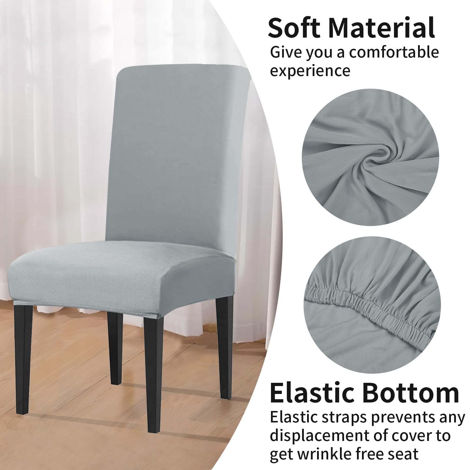 LUSCHEER Dining Room Chair Covers Set of 4 - Image 2