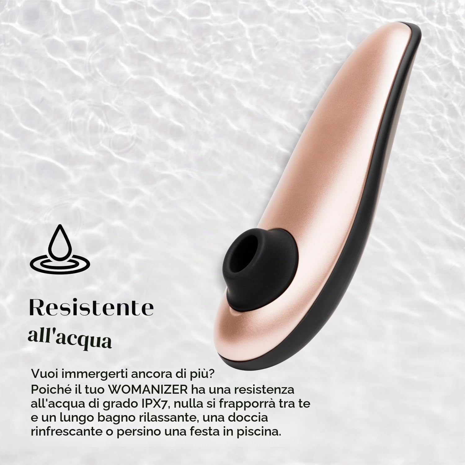 Womanizer Classic Succhia-Clitoride per Donna - Succhiatore Clitorideo con 8 intensità - Stimolatore Vibratore Clitoride - Impermeabile - Sex Toy ricaricabile per donne e coppie – Oro Rosa
