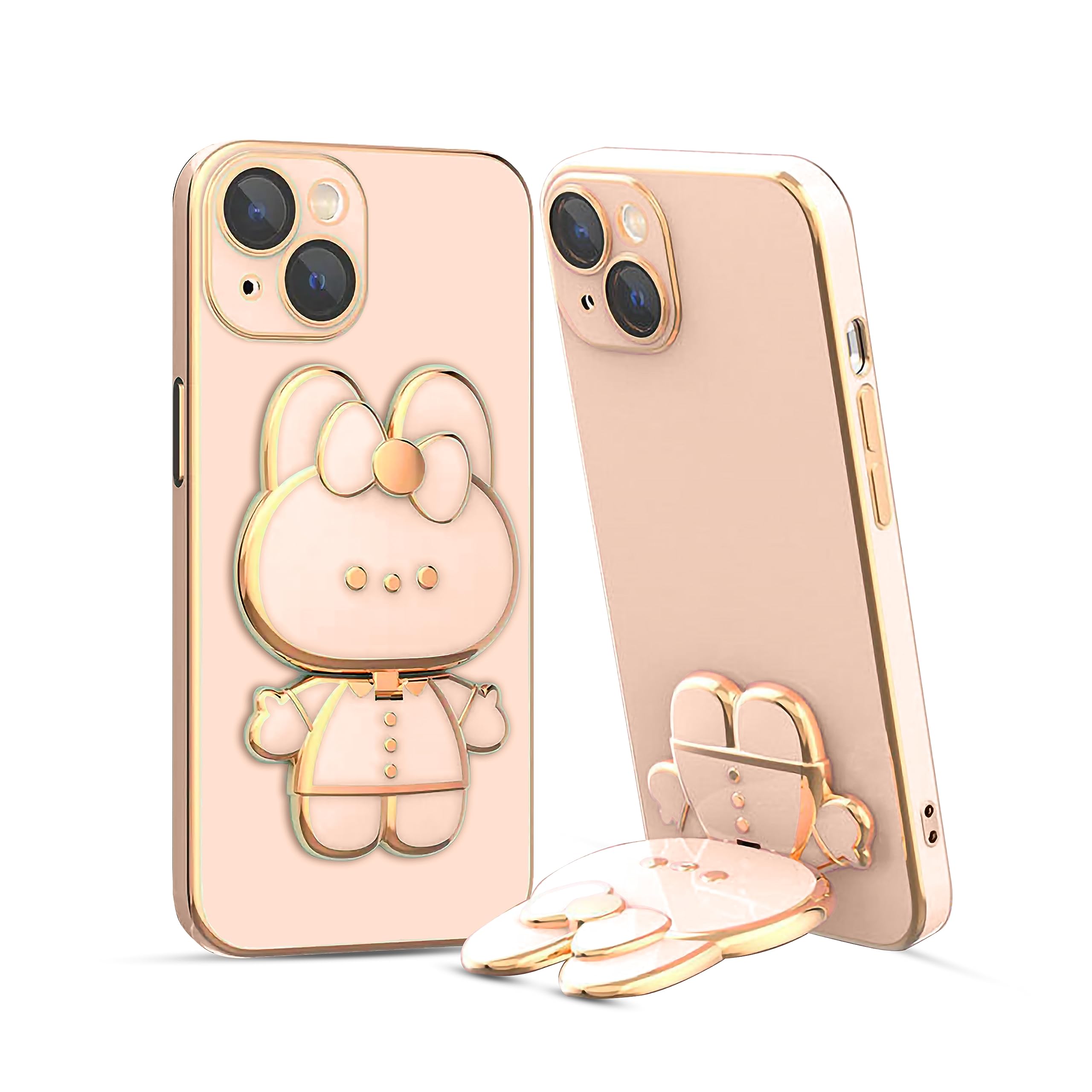 KARWAN®️ 3D Cat Back Case and Cover with Stand Compatible for iPhone 15 | Stand and Mirror | Camera Protection | Electroplated | Folding Stand - Pink (B0CNPTPXGL) Amazon Price History, Amazon Price Tracker