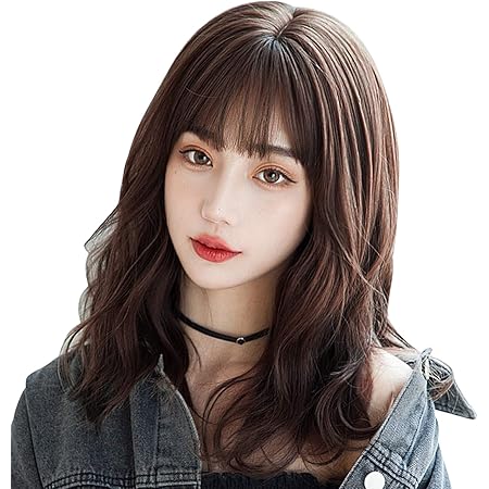 Amazon Co Jp ウィッグ かつら ミディアム Candybay レディース 巻き毛の短い空気前髪ウールロール フルウィッグ ゆるカール 女性用 かつら日常 耐熱 ネット付き ビューティー