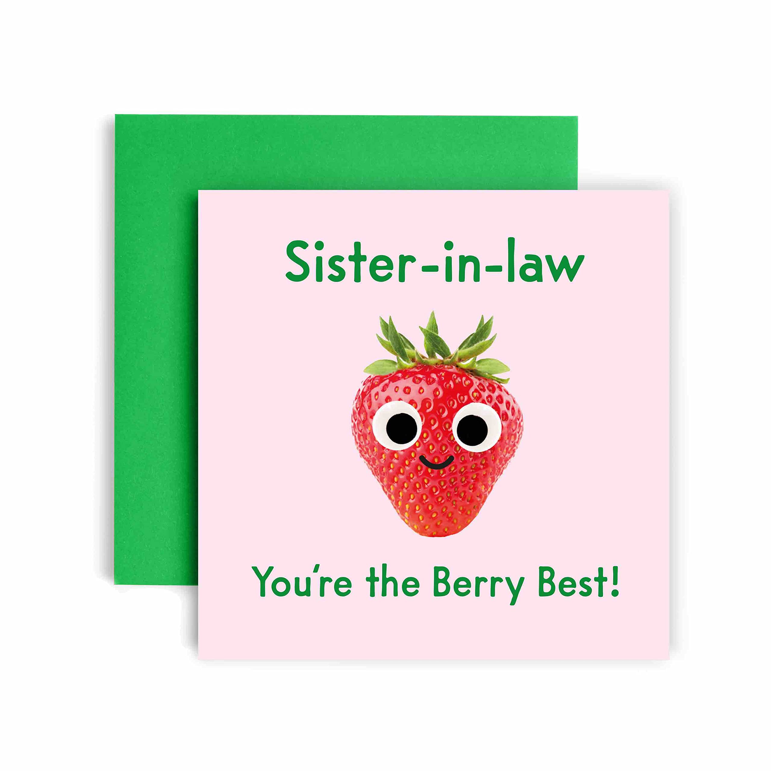 Huxters Geburtstagskarte Für Schwägerin – 'You're The Berry Best' Mit Rosa Umschlag