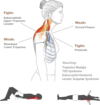 LittleMum Trapezius Trigger Point Massager. Myofasical Release Neck and Shoulder Pain, Suboccipital Release Tool, Posture Corrector, Relieve Upper Back Pain &Tension Headache