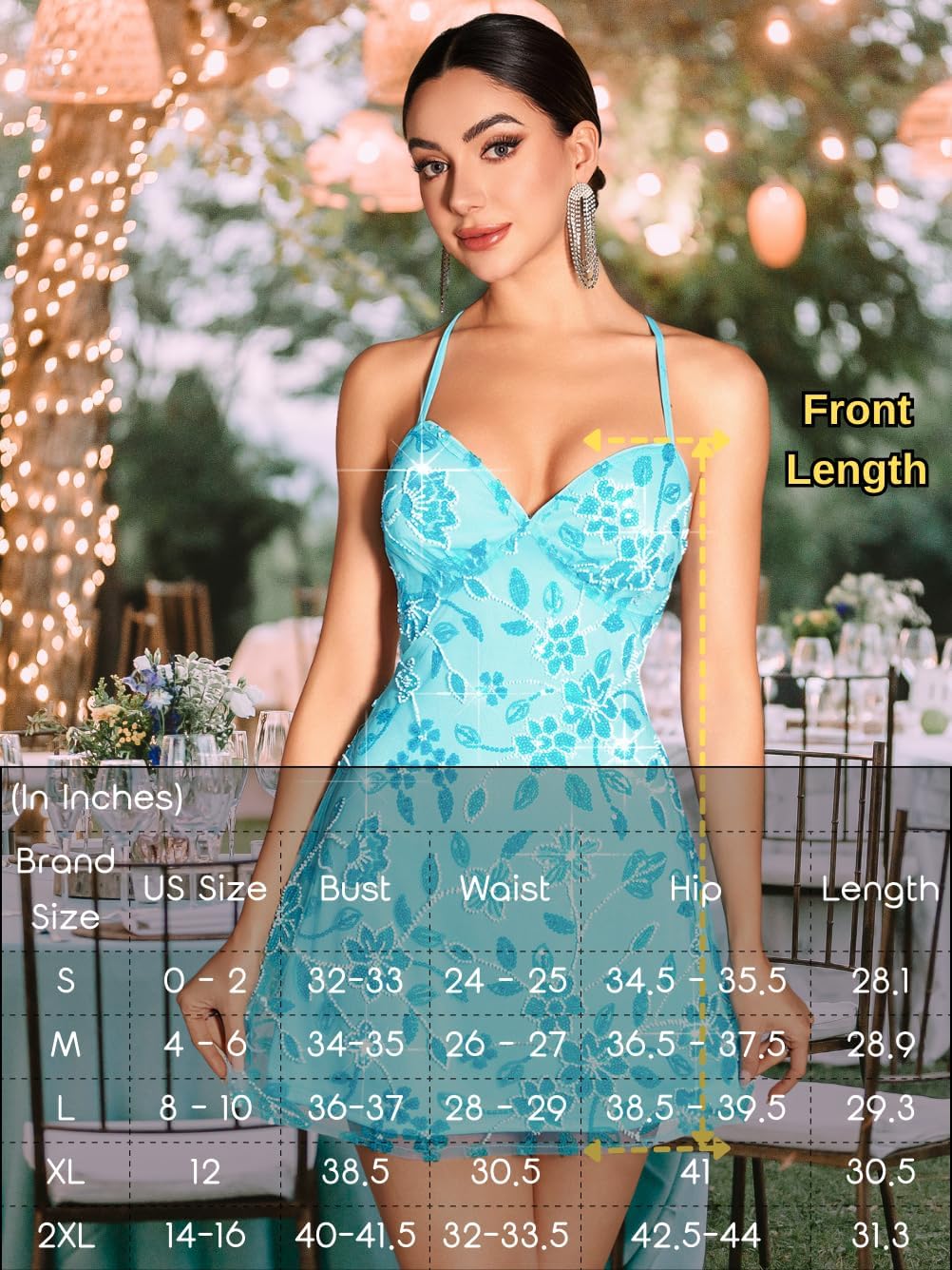 Beaded Sequin Dress,Backless Floral Mini Dresses for Women,Homecoming Cocktail Party Sparkly Outfits