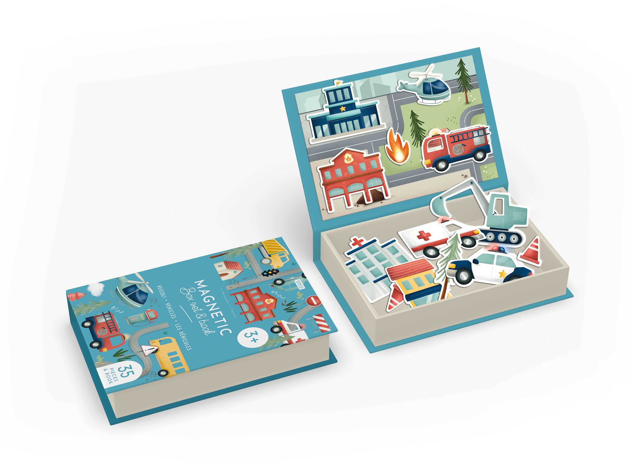 Veicoli - Vehicles - Les vehicules. Magnetic box set. Ediz. a colori