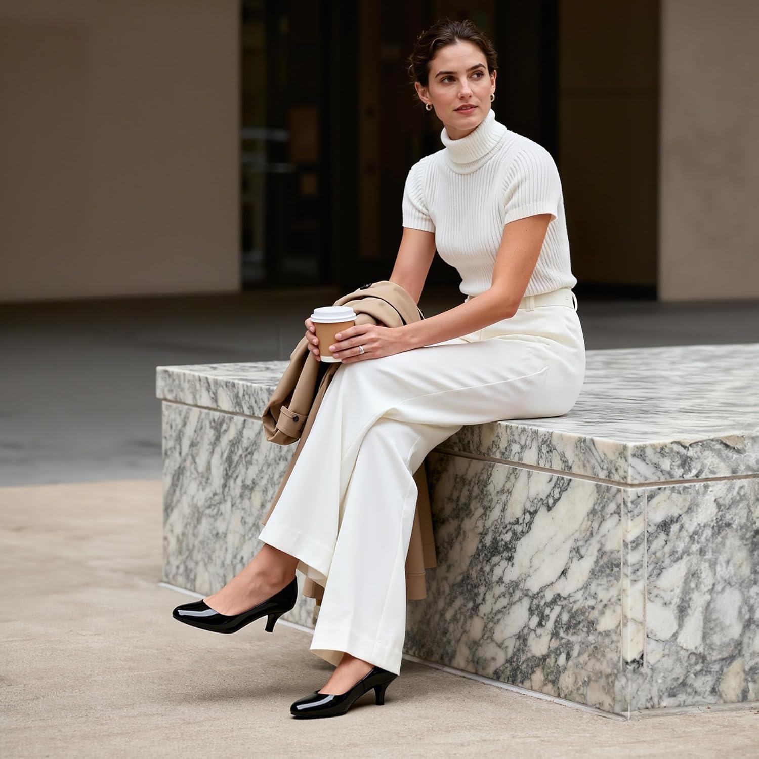 DREAM PAIRS Women's Dress Comfortable Low Heel Pump Shoes - Image 2